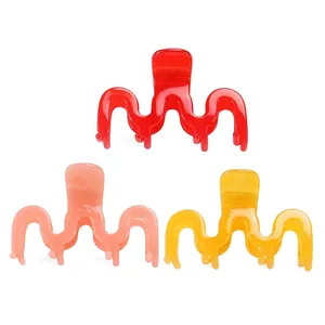 Pinza per Capelli Minimalista in Acetato di Cellulosa a Forma di Onda Tinta Unita Pinza per Capelli per Donna Accessori Capelli