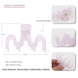 Molla per capelli in acetato lavanda per donna, clip a polpo minimalista da 6.5cm