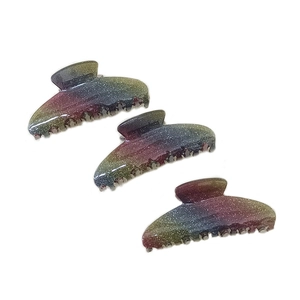 Women Large Acrylic Hair Claw Clip Elegant Gradient Rainbow Glitter Shark Clip Fashion Nonslip Hair Fixing Accessories