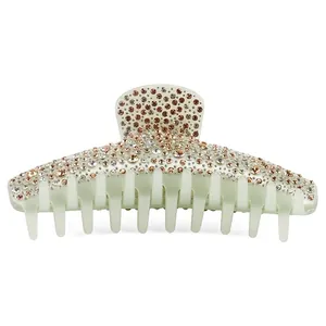 Pinza per Capelli in Acetato Vintage Monet Impression Con Strass Clip a Squalo Retro Grandi Accessori per Capelli Donna