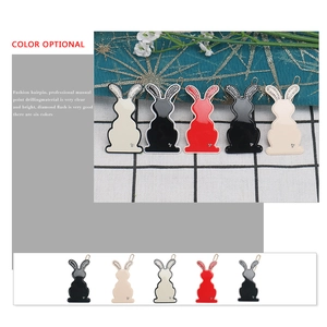 Chic rabbit hair clips with sparkling crystal rhinestones available in diverse colors