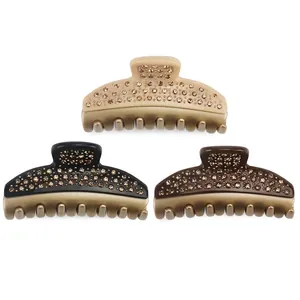 Elegant Acetate Rhinestone Hair Claw Clip For Women Vintage French Style Large Hair Jaw Clip Luxury Hair Accessories
