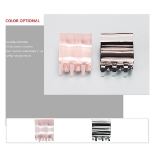 Pinces à cheveux élégantes en acrylique à rayures rose marbre et noir et blanc