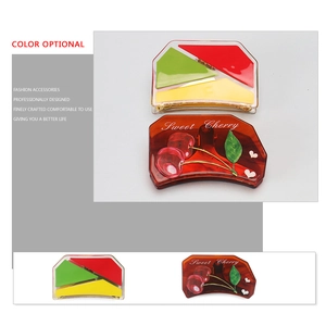 Acetate cherry hair claw clips and geometric color block shark hair clips for women