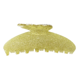 Détails de la pince à cheveux papillon dorée pailletée avec des strass étincelants