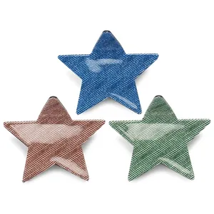 Pince à Cheveux Étoile Européenne Texture Denim Étoile en PVC Barrettes pour Femmes Accessoires de Cheveux Tendance pour le Quotidien
