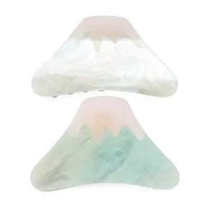 Original Design Snow Mountain Mount Fuji Acrylic Hair Claw Clip Elegant Gradient Glitter Shark Clip For Women Hair Accessories