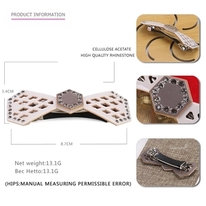 Bow-shaped acetate hair clip with rhinestones and 8.7cm spring closure for women
