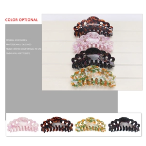 14cm large acetate hair claw clips in various marble and tortoiseshell patterns for women