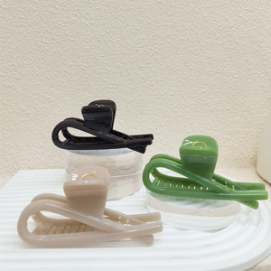 Simple Fashion PVC Plastic Cross Hair Claw Clip Extra Large Thickened Shark Clip For Women Daily Styling Hair Accessories