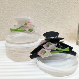 Handmade Large Acetate Calla Lily Hair Claw Clip 3D Flower Shark Clip Simple Elegant Fashion Hair Accessories For Women Girls