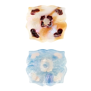 New Chinese style acetate hair claw clips with auspicious cloud and heart patterns