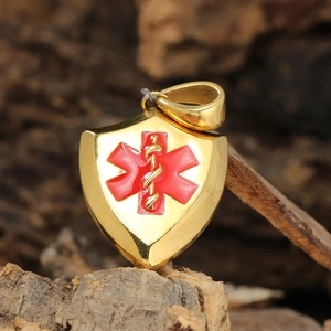 Roestvrijstalen Medische Waarschuwing Ster Des Levens Schild Hanger Alleen Zonder Ketting Medische ID Hanger Voor Heren Dames Sieraden