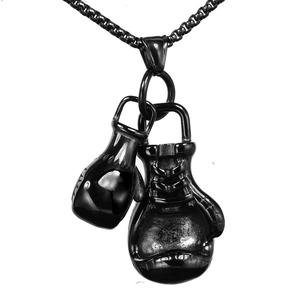 Collana Con Pendente a Guantone da Boxe in Acciaio al Titanio Gioielli Fitness Punk per Uomo Accessori Sportivi Cool per Appassionati di Palestra Regalo