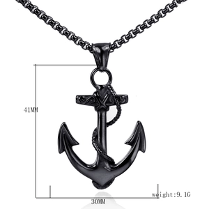 Nautical Stainless Steel Anchor Pendant Without Chain Retro Hip Hop Style Polished Metal Jewelry Accessory For Men Women