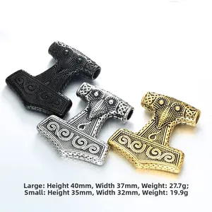 Collar con colgante de mancuerna en acero de titanio negro plata y oro para hombre