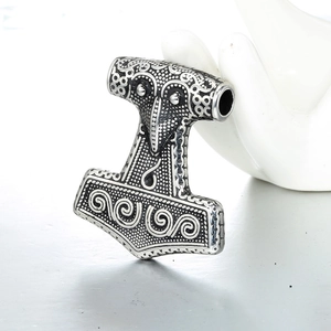 Colgante martillo de Thor Mjölnir vikingo en plata antigua para joyas fitness hombre