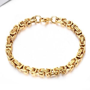 Herren Byzantinische Kette Armband Edelstahl Heavy Metal Punk Poliert Gliederschmuck Für Herren Damen Unisex Cool Armband Geschenk
