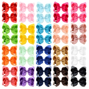 Pinzas para el Pelo con Lazo de Cinta de Grosgrain Boutique para Niñas Hechas a Mano Color Sólido Lazo Grande Accesorios para el Pelo Niños