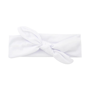 Bandeau élastique blanc pour bébé avec nœud oreilles de lapin pour nouveau-nés