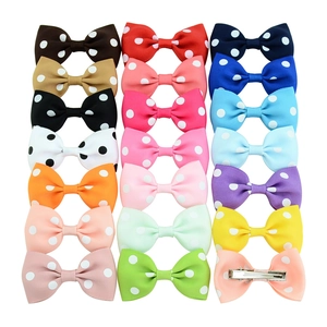 Barrettes à Cheveux Nœud en Ruban Gros-grain à Pois Accessoires Cheveux Doux pour Enfants Bébés Filles Quotidien