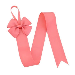 Organizzatore per accessori capelli rosa con fiocco e asola per montaggio a parete