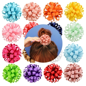 Élastiques à Cheveux Nœud en Gros-grain Fleurs Bandes Élastiques Scrunchies Porte-queue de Cheval Filles Accessoires Cheveux