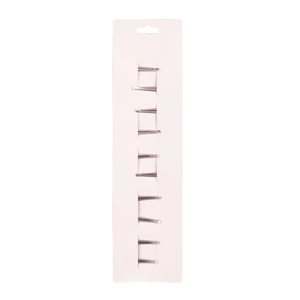 Set di 10 fermagli per capelli in metallo argento con denti antiscivolo su scheda