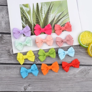 Set di mini fermagli per capelli da 5 cm con fiocco in nastro grosgrain per neonati e bimbe