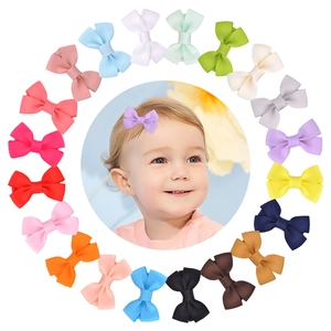 Fermagli per Capelli a Fiocco in Nastro Grosgrain Fatti a Mano per Bambine Fermagli a Becco in Tinta Unita Accessori Moda