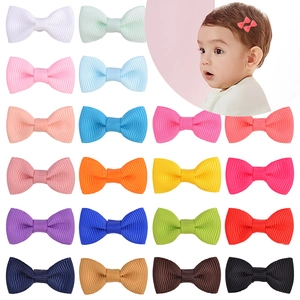 Mini Pinces à Cheveux Nœud en Ruban Gros-grain Fait à la Main pour Enfants Bébés Barrettes Papillon en Tissu Coloré