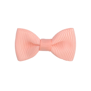 Mini barrette nœud en gros-grain rose corail pour enfants et animaux de compagnie