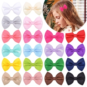 Pinzas para el Pelo con Lazo de Cinta de Grosgrain de 2 Pulgadas Hechas a Mano Colores de Caramelo Accesorios para Niñas