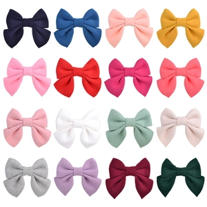 Barrettes à Cheveux Nœud en Polycoton Faites à la Main pour Enfants Filles Couleurs Fruits Pince à Bec de Canard