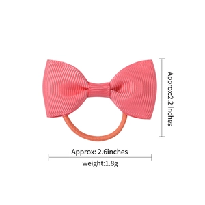 Rosa Ripsband Schleife Haargummi für Mädchen mit hoher Elastizität Gummiband