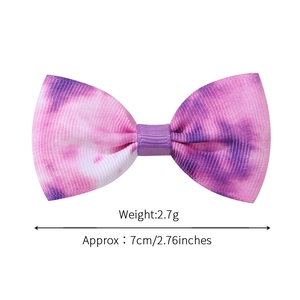 Barrette à nœud dégradé rose et violet pour filles, environ 7cm de large et légère