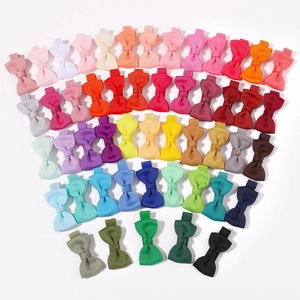 50-piece colorful 2-inch grosgrain ribbon bow hair clips set for girls and babies