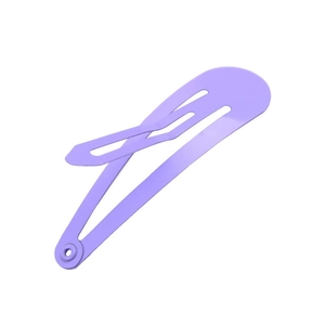 Minimalist lavender water drop metal hair clip with a smooth matte lacquer finish