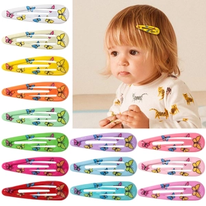 Barrettes à Cheveux Peintes Motif Papillon Pour Enfants Douces Pinces BB Couleur Macaron Candy Épingle à Cheveux Alliage Pour Filles