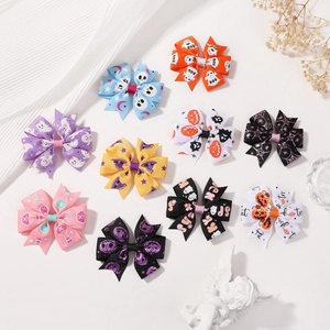 Lot de 11 pinces à cheveux Halloween avec fantômes, citrouilles et chauves-souris pour enfants