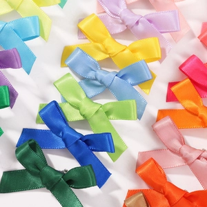 Colorful 4.5cm satin bow hair clips in multiple shades for girls and diy accessories