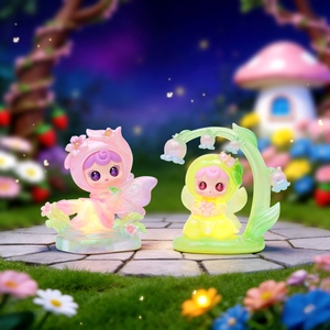 Creative flower-themed cartoon blind box figurines for magical desktop decoration gift