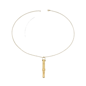 Golden mindfulness breathing whistle necklace with knurled stainless steel pendant