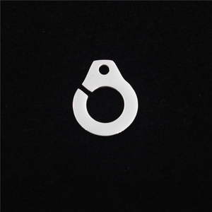 Minimalist stainless steel handcuff pendant with silver finish for jewelry making