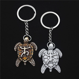 Porte-clés Tortue de Mer Totem Grenouille Taino Tribal Résine Vintage Porte-clés Animal pour Sac Voiture Bijoux Unisexe