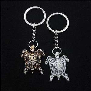 Porte-clés de Tortue de Mer en Résine Réaliste Pendentif de Sac Tortue Mère et Enfant Cadeau Pour Hommes Femmes Bijoux