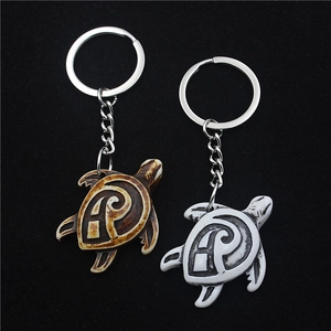 Tribal Sea Turtle Keychain Vintage Resin Animal Tortoise Pendant Key Ring Accessory For Backpack Handbag Decor Unisex Retro Jewelry Gift