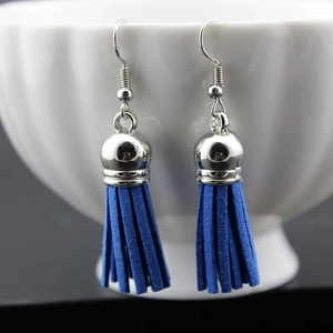 Bohemian Retro Suede Tassel Drop Earrings For Women Long Fringe Alloy Hook Ethnic Fashion Accessory Daily Party Gift