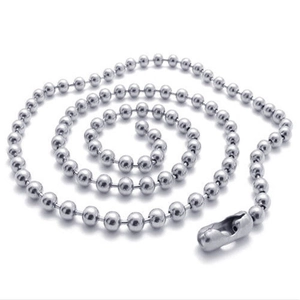 Stainless Steel Ball Bead Bamboo Corn Chain Necklace DIY Jewelry Findings Silver Link Chain For Pendants Unisex Jewelry
