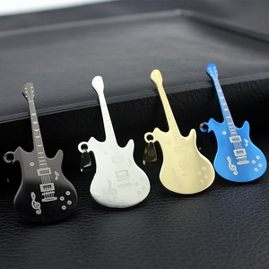 Pendentif Guitare Électrique en Acier Inoxydable Thème Musique Style Rock Bijoux Musicien pour Homme Femme Pendentif Uniquement